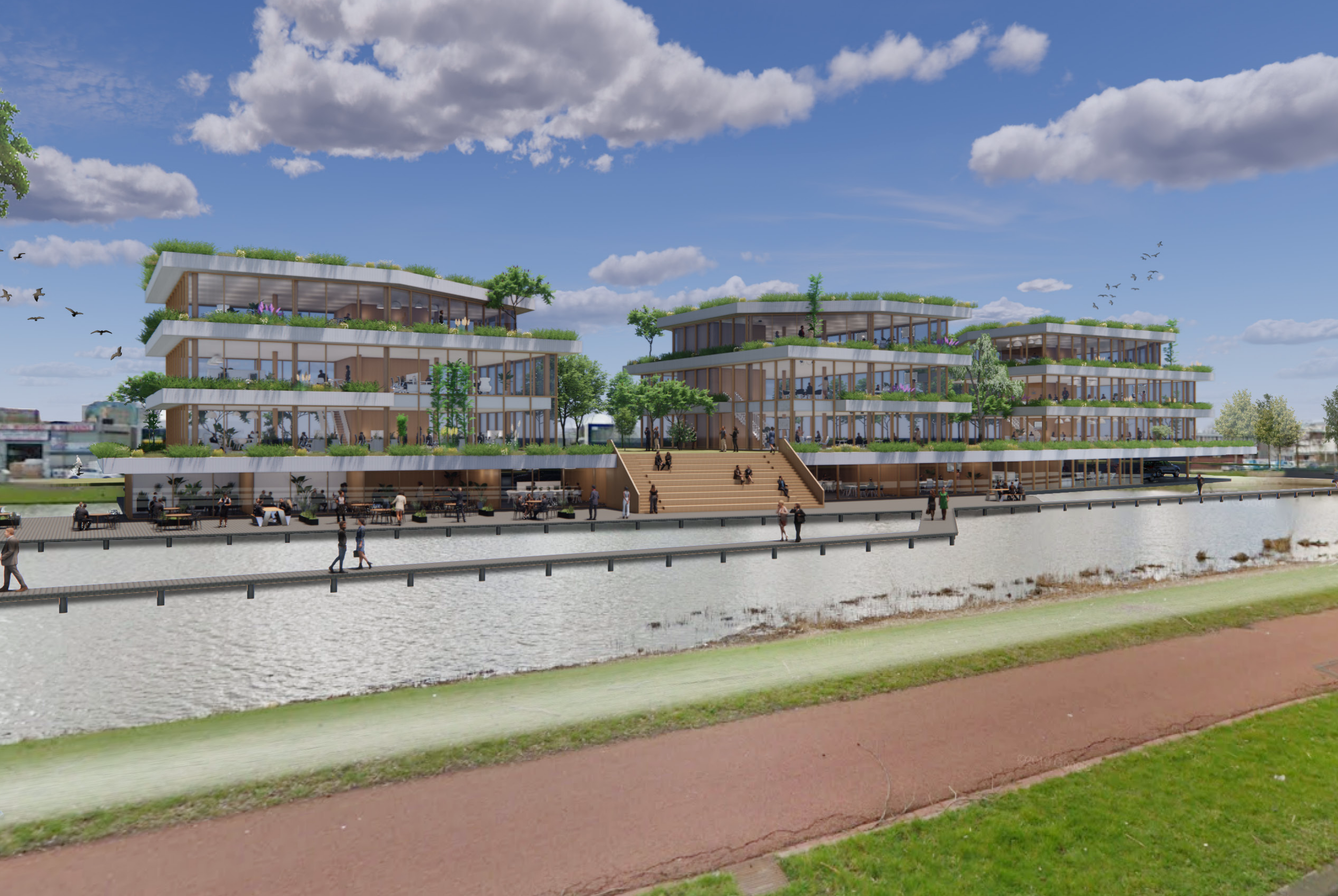 Kantoor op het water